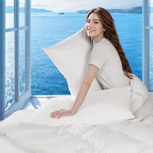 Luxury Canadian White Goose Down Pillow Queen Size - 900  Fill Power, 800 Thread Count Cotton Shell, Soft Down Pillows for Sleeping, Hotel Pillow for Neck Pain Relief (1 Pack, 20"x30")
