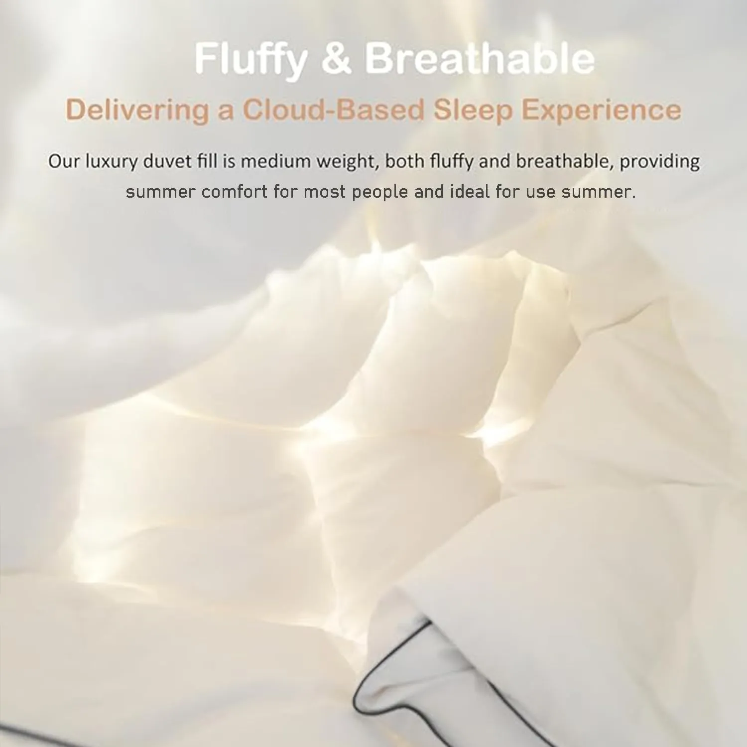 Luxury Down Feather Comforter King Size-Cooling Bed Comforter Insert-Ultra-Soft Summer Duvet-Soft & Cozy Hotel Collection White -King Size(106" X 90”)