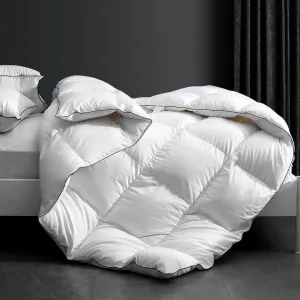 Luxury Down Feather Comforter King Size-Cooling Bed Comforter Insert-Ultra-Soft Summer Duvet-Soft & Cozy Hotel Collection White -King Size(106" X 90”)
