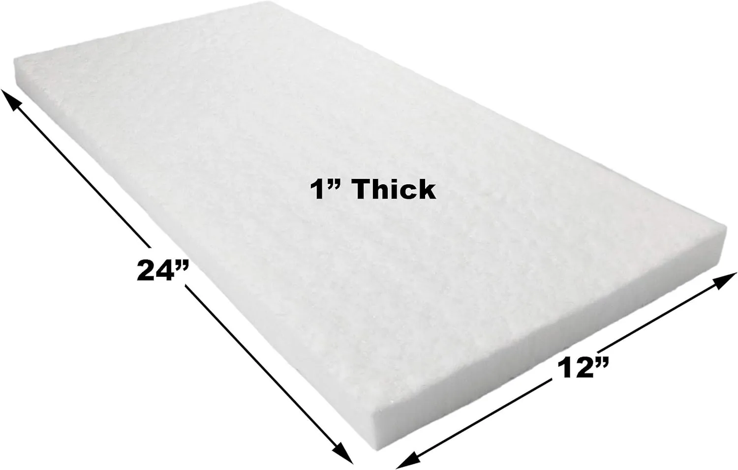 Lynn Manufacturing Ceramic Fiber Insulation, 1" Thick x 12" x 24", 2400F Fireproof Insulation Blanket, 3023E