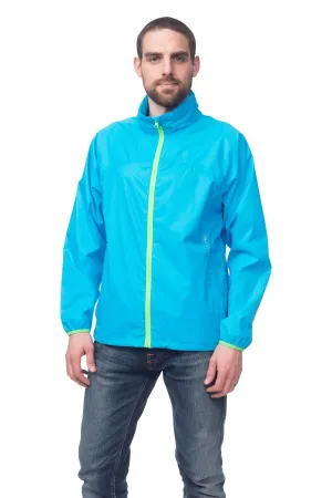 Mac In A Sac Neon Waterproof Jacket In Blue