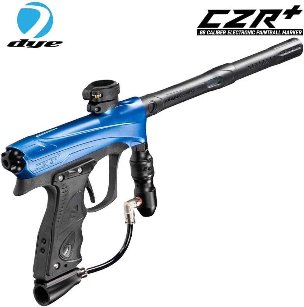 Maddog DYE CZR  Full Auto Electronic Paintball Gun Marker Advanced Starter Package | HPA Tank, Empire Halo Too Loader, Paintball Harness & Pods
