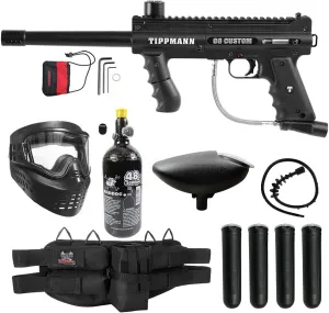 Maddog Tippmann 98 Custom Basic Silver Paintball Gun Marker Starter Package - Black