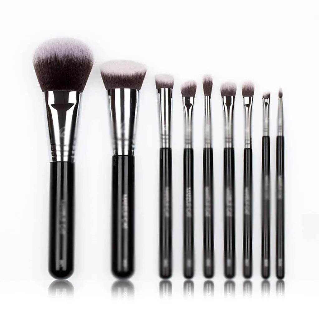 Makeup Brush-9Pcs Synthetic Hair Brushes Set-Powder Foundation Highlighter Eyeshadow Eyebrow Make Up Tools