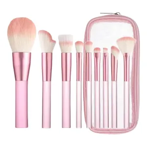 Makeup Brush Set with Organizer Bag, 9 Pcs Professional Synthetic Foundation Brush,Eyeliner Concealer Contour Eyeshadow Powder Blending Brush Set,Gifts for Women