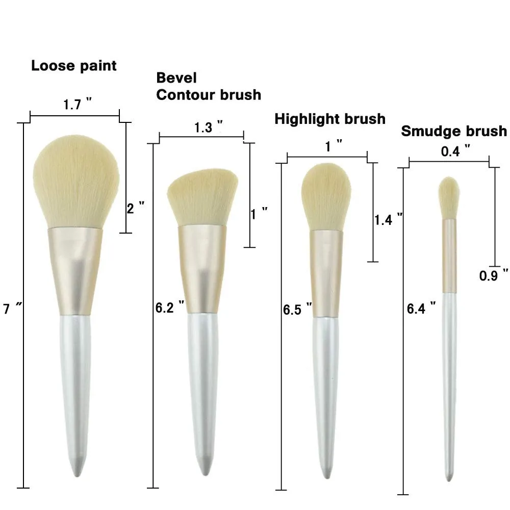 Makeup Brushes Set 8PCs Professional Makeup Brushes,Soft and Odor-free Natural Synthetic Bristles,for Face Powder Blush Eyeshadow Brushes Tool Kit (Beige)