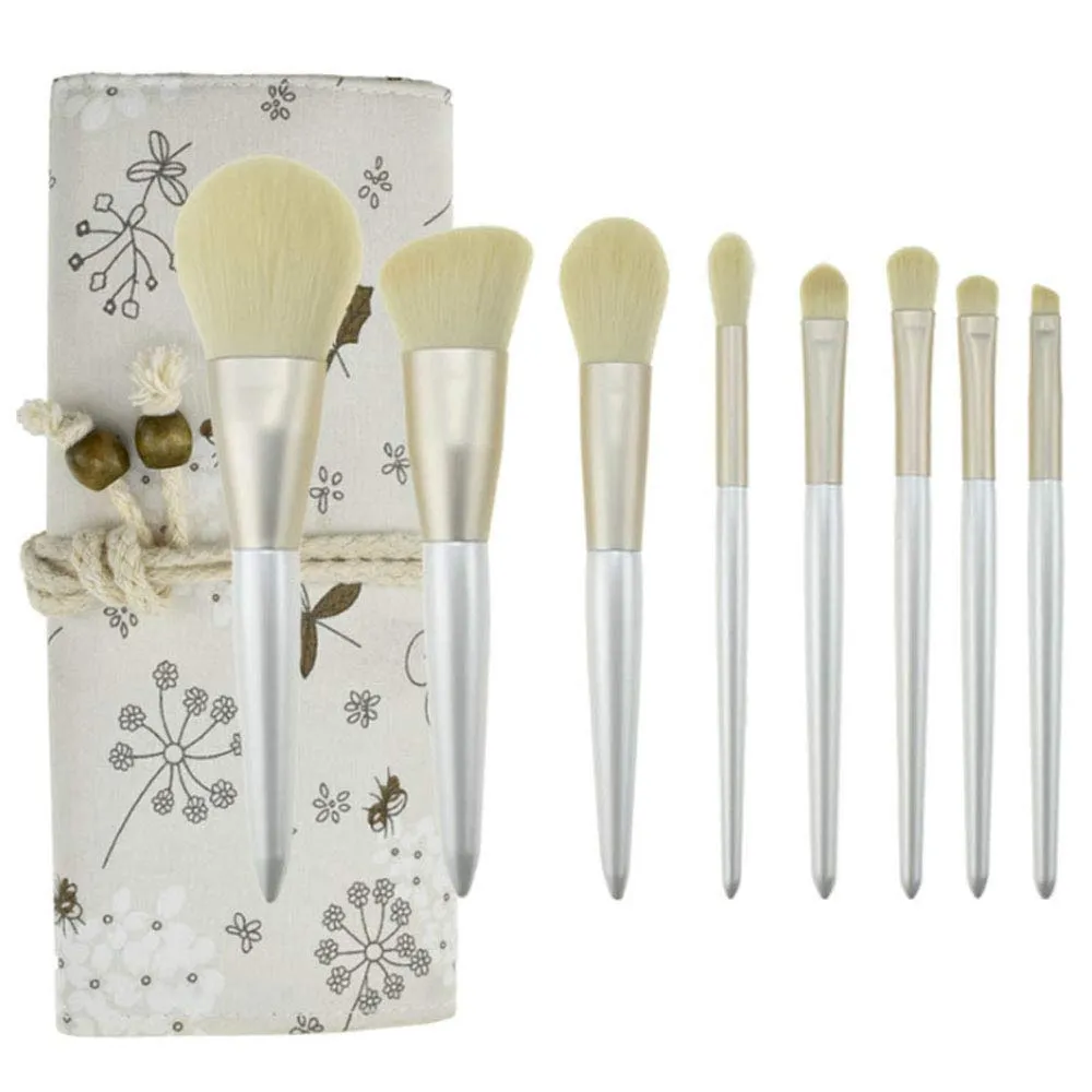 Makeup Brushes Set 8PCs Professional Makeup Brushes,Soft and Odor-free Natural Synthetic Bristles,for Face Powder Blush Eyeshadow Brushes Tool Kit (Beige)