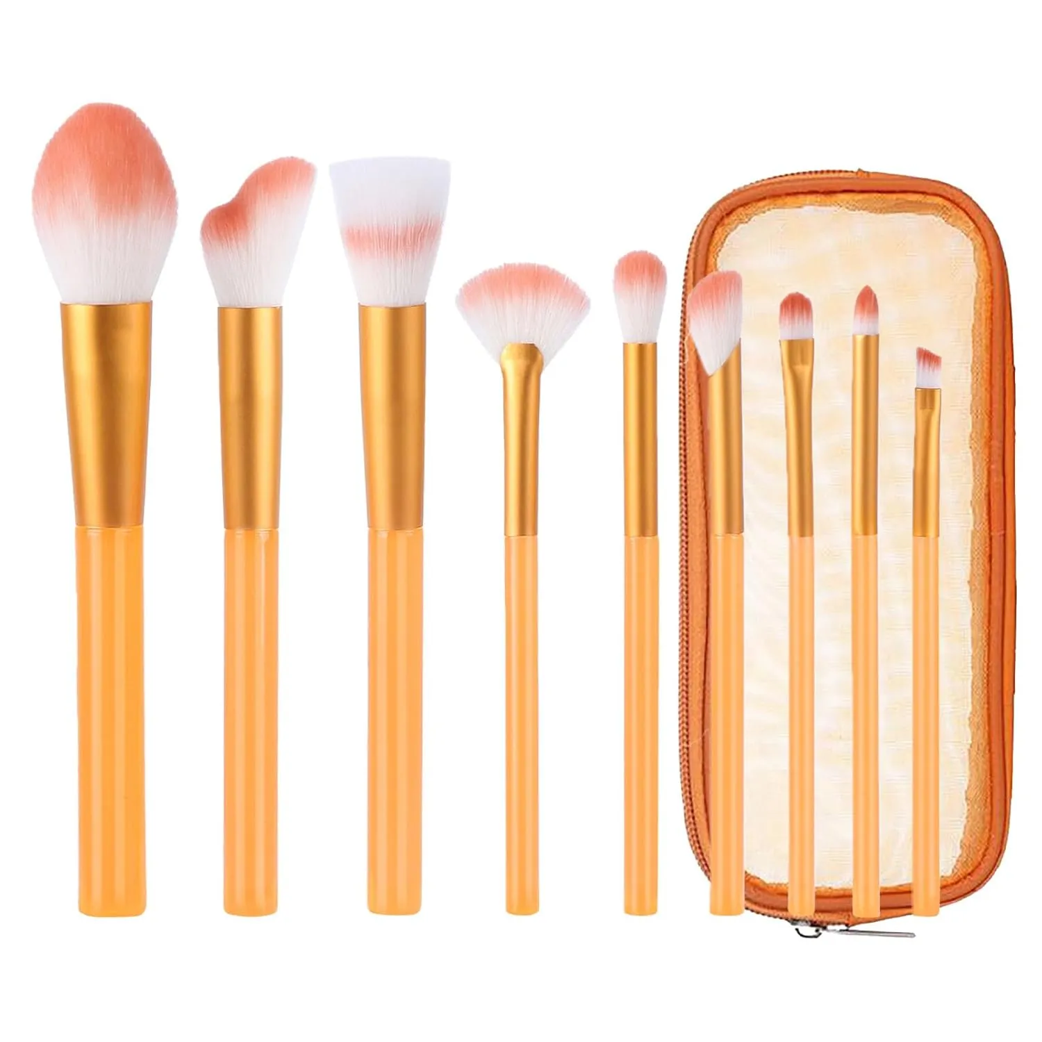 Makeup Brushes with Organizer Bag, 9 Pcs Professional Synthetic Powder Foundation Brush,Eyeliner Blending Eyeshadow Contour Concealer Brush Set,Birthday Gifts for Women