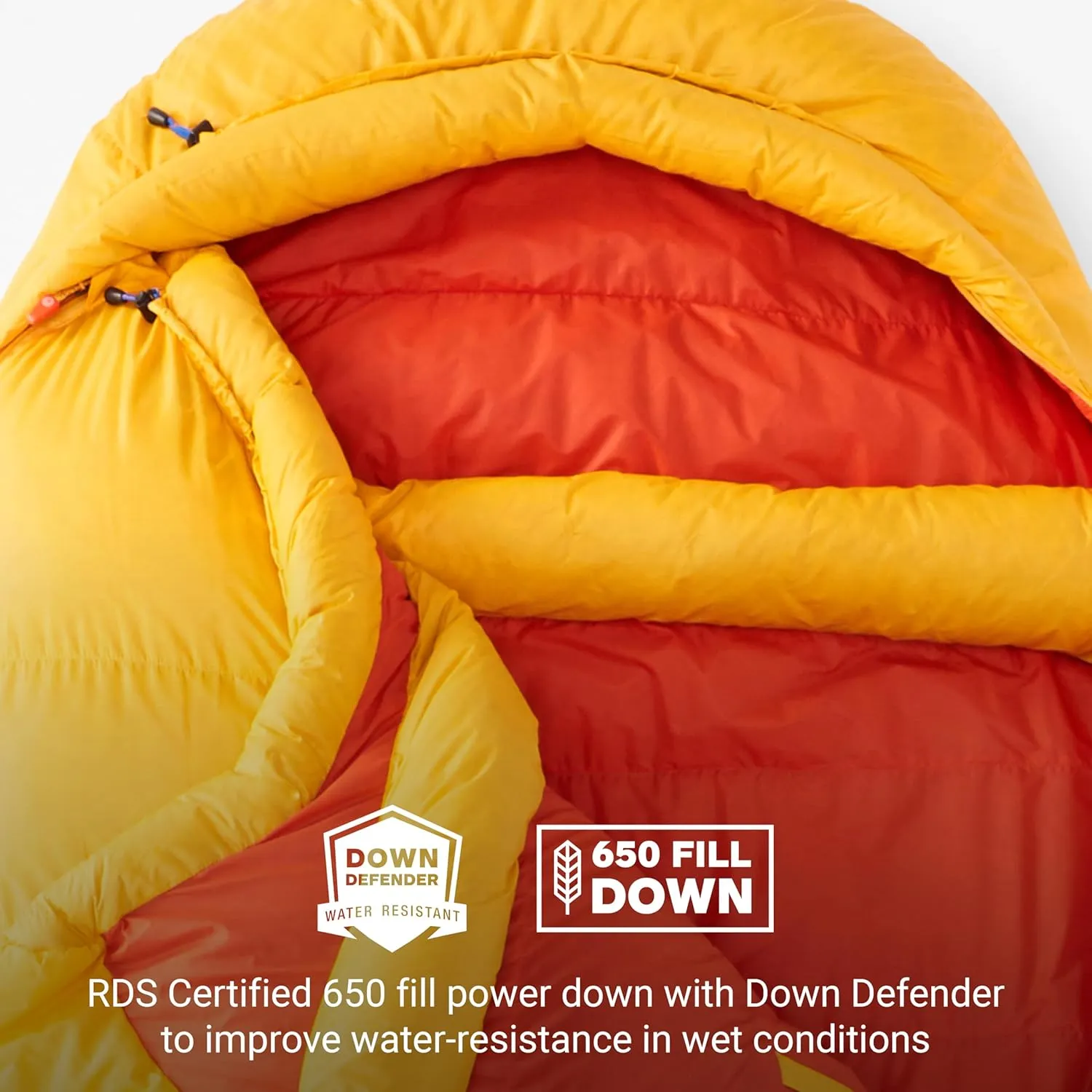 MARMOT Men's Never Summer 0° Sleeping Bag, 650 Fill Down for Camping & Backpacking