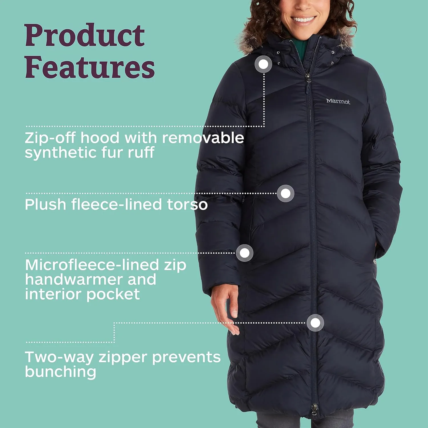 Marmot Women's Montreaux Full-Length Down Puffer Coat