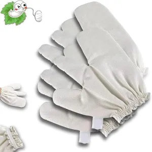 Massage Gloves, Garshana Gloves Silk,100% Pure Raw Garshana Gloves Raw Silk Massage Gloves (4 Piece)