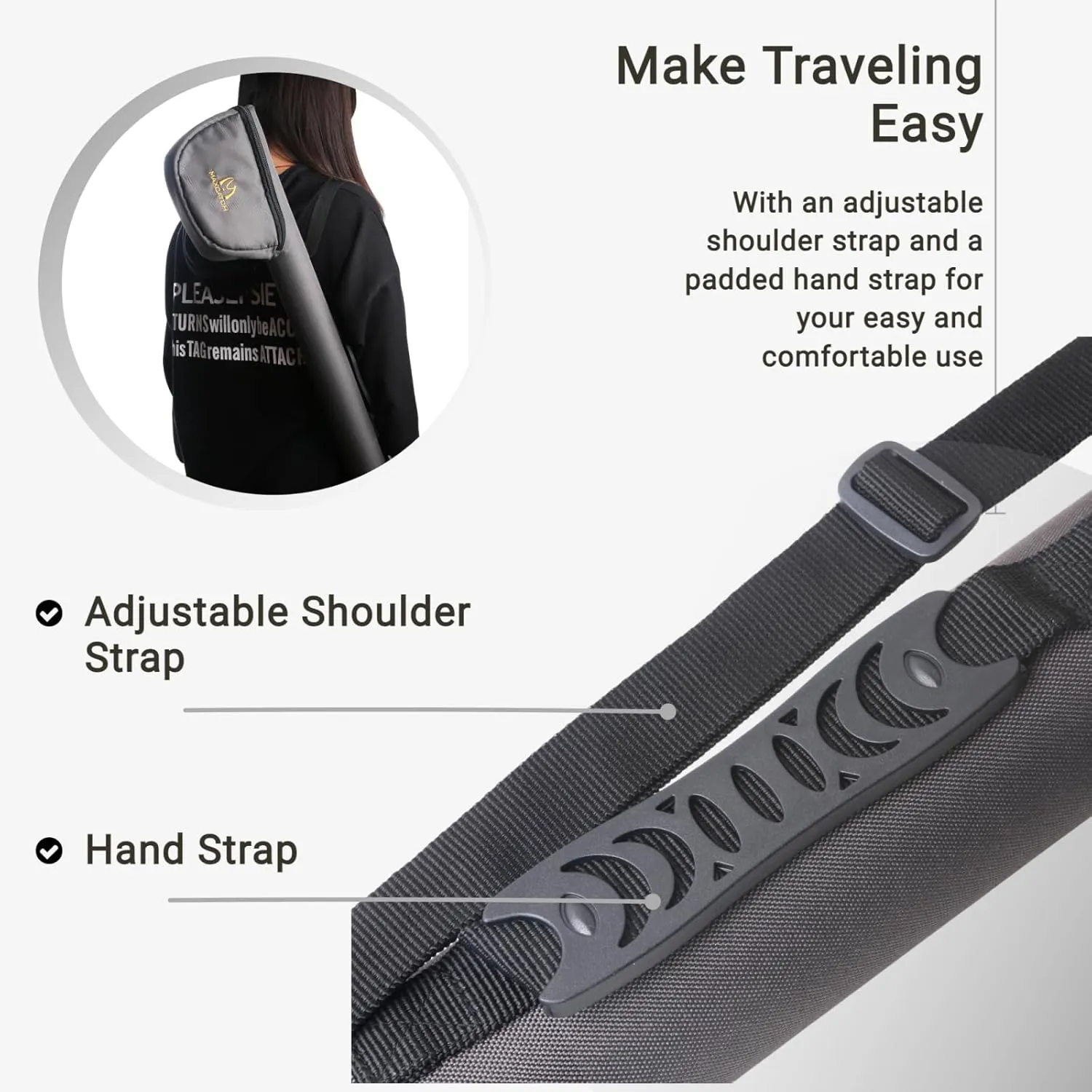 MAXIMUMCATCH Fly Fishing Rod Case with Reel Pouch, Complete Protection Bag, 9FT 2/4 Pieces Rod, Single (Gray, 9' 4sec)
