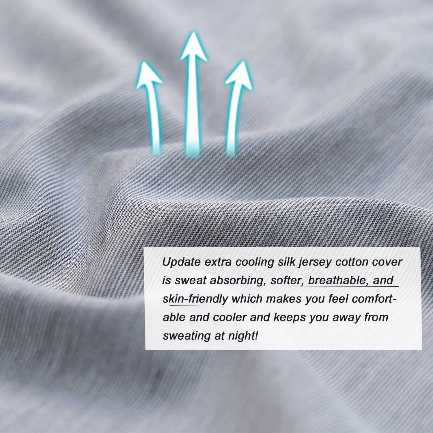 Meiz Pregnancy Pillow, Cooling Silky Pregnancy Pillows for Sleeping, 65" Full Body Maternity Pillow for Tall Pregnant Woman with Cooling Silk Jersey Cover, Grey