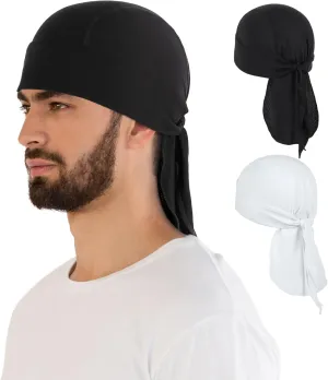 MELASA Cooling Do Rags Skull Cap Helmet Liner, Sweat Head Wraps Bandanas for Men Running Cycling Motorcycle