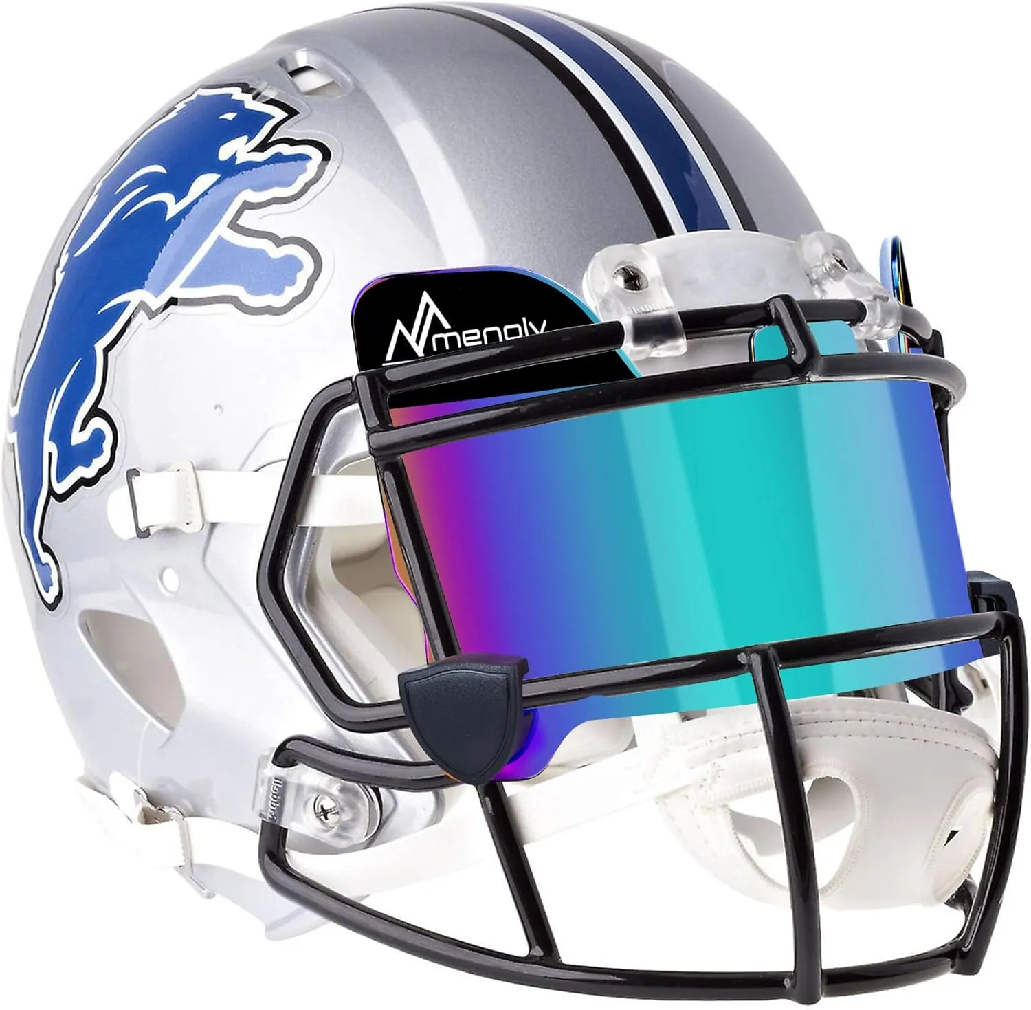 MENOLY Football Visor, Youth Football Helmet Visor, Scratch Resistant, UV Block, Facial Protection Visor for Football Helmet
