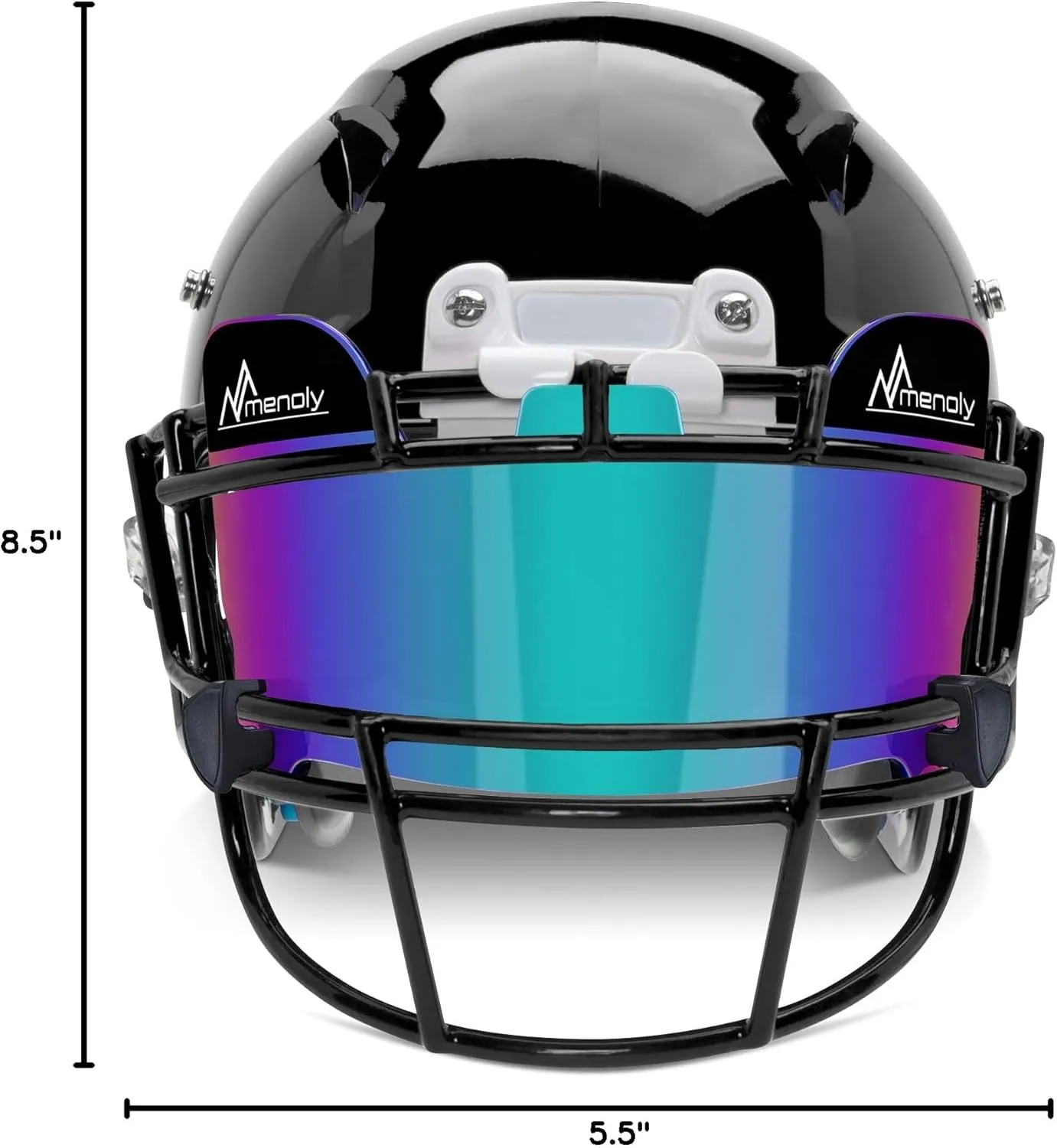 MENOLY Football Visor, Youth Football Helmet Visor, Scratch Resistant, UV Block, Facial Protection Visor for Football Helmet