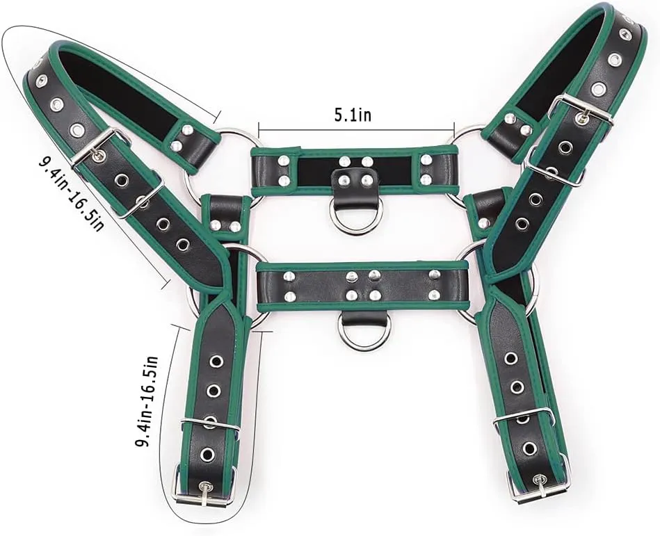 Men's Faux Leather Body Chest Harness Belt Shoulder Cage Belt Party Costume