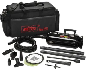 MetroVac 117-122951 Model MDV-2TCA DataVac Pro Series Single Speed Toner Vac & Micro Cleaning Tools With Carry Case, 1.7 Horse Power Motor, 780 Watts, 85 CFM Airflow, Sturdy All Steel Construction