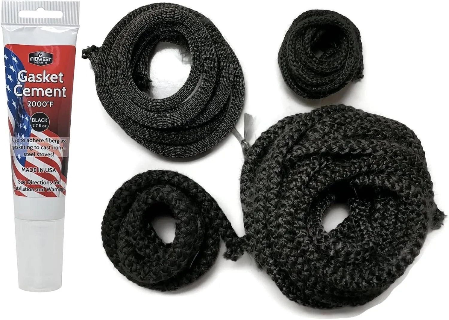 Midwest Hearth 3419 Encore Stove Gasket Kit for Vermont Castings Wood Stoves (Made in USA)
