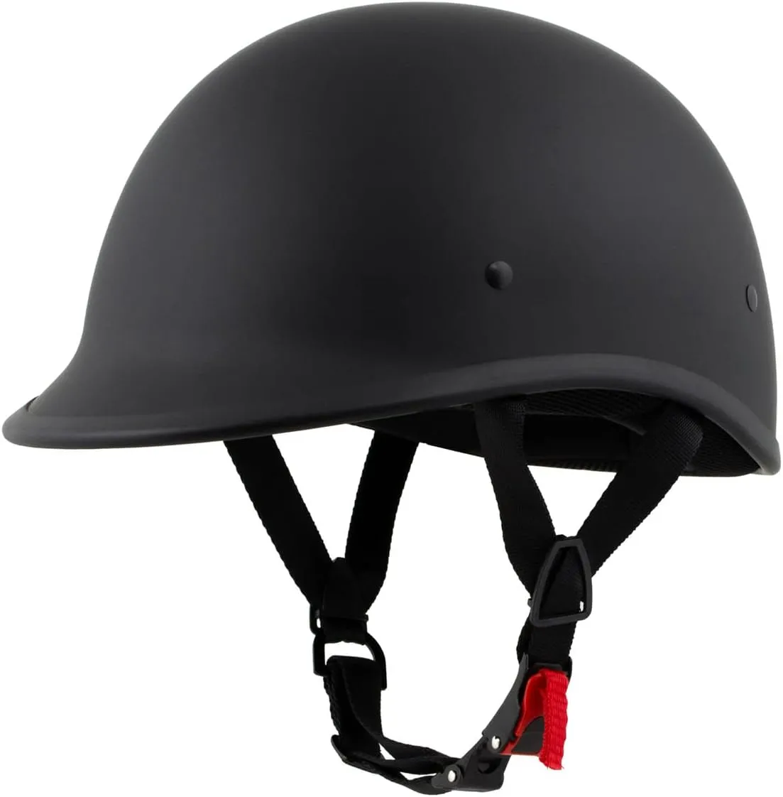 Milwaukee Helmets Polo Style Matte Black Motorcycle Half Face Helmet DOT Approved MPH9750DOT - Large