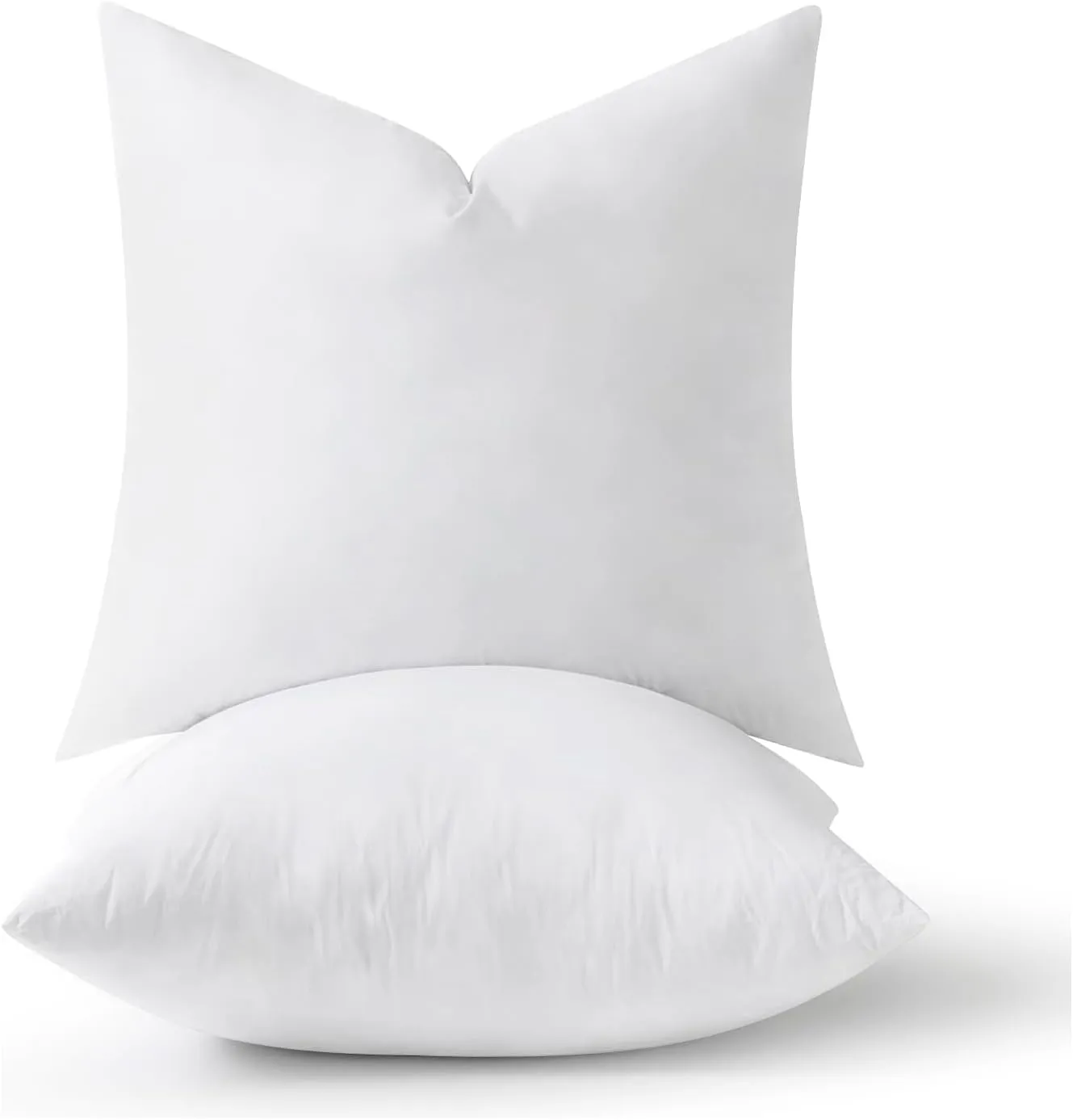 MIULEE 22x22 Pillow Inserts,Down Alternative Pack of 2 Euro Decorative Throw Pillows for Sofa Couch Bed, Ultra Soft Fluffy Bed Sleeping Form