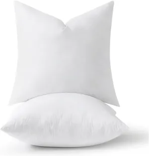 MIULEE 22x22 Pillow Inserts,Down Alternative Pack of 2 Euro Decorative Throw Pillows for Sofa Couch Bed, Ultra Soft Fluffy Bed Sleeping Form