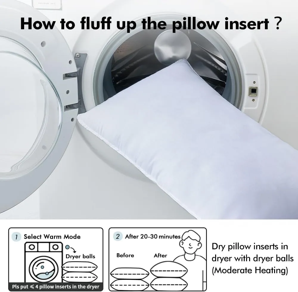 MIULEE 22x22 Pillow Inserts,Down Alternative Pack of 2 Euro Decorative Throw Pillows for Sofa Couch Bed, Ultra Soft Fluffy Bed Sleeping Form