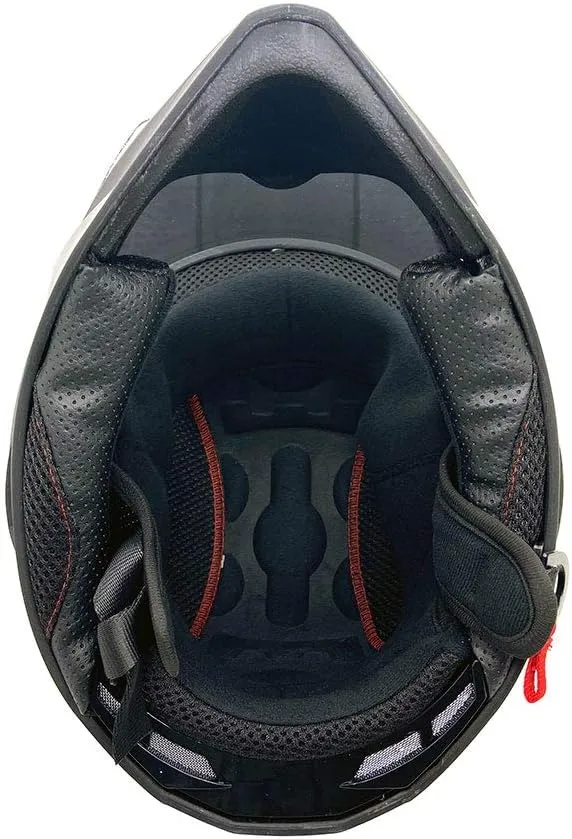 MMG Dual Sport Off Road Motorcycle Full Face Helmet Dirt Bike ATV Flip-Up Visor (Model 23) - Matte Black, XL