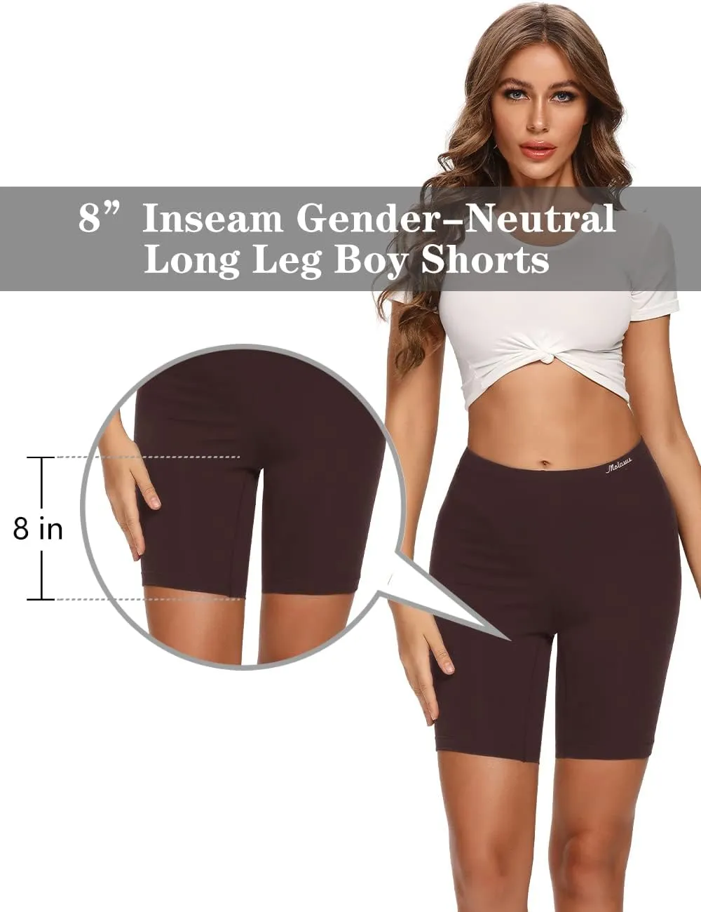 Molasus Womens Cotton Boxer Shorts Underwear Anti Chafing Bike Shorts(Regular & Plus Size)