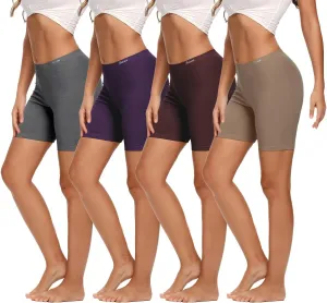 Molasus Womens Cotton Boxer Shorts Underwear Anti Chafing Bike Shorts(Regular & Plus Size)