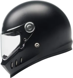 Motorcycle Full Face Helmet DOT and ECE Approved - YEMA Helmet YM-833 Motorbike Moped Street Bike Racing Crash Helmet with Clear Visor for Adult, Men and Women - Matte Black, L