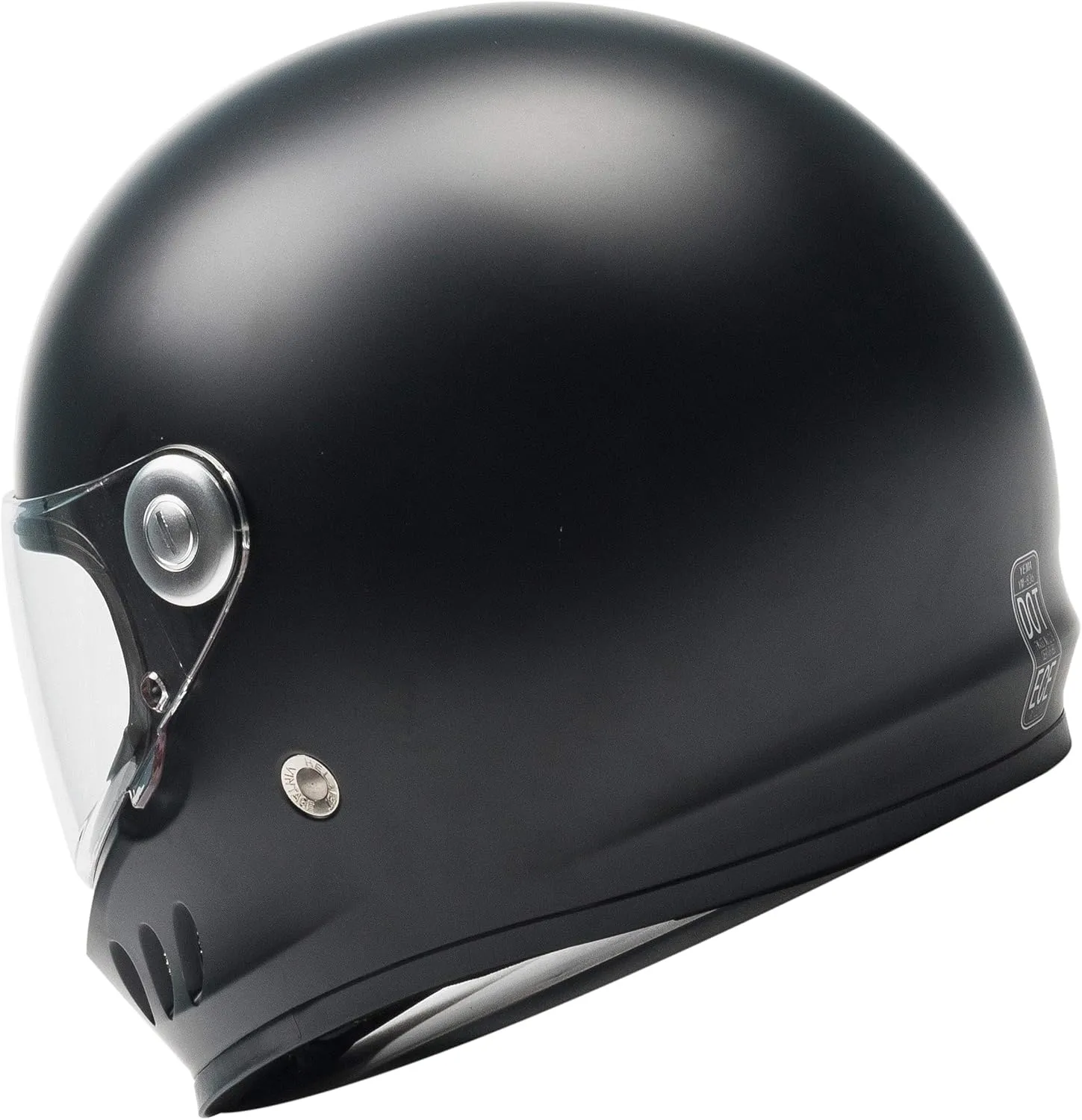 Motorcycle Full Face Helmet DOT and ECE Approved - YEMA Helmet YM-833 Motorbike Moped Street Bike Racing Crash Helmet with Clear Visor for Adult, Men and Women - Matte Black, L