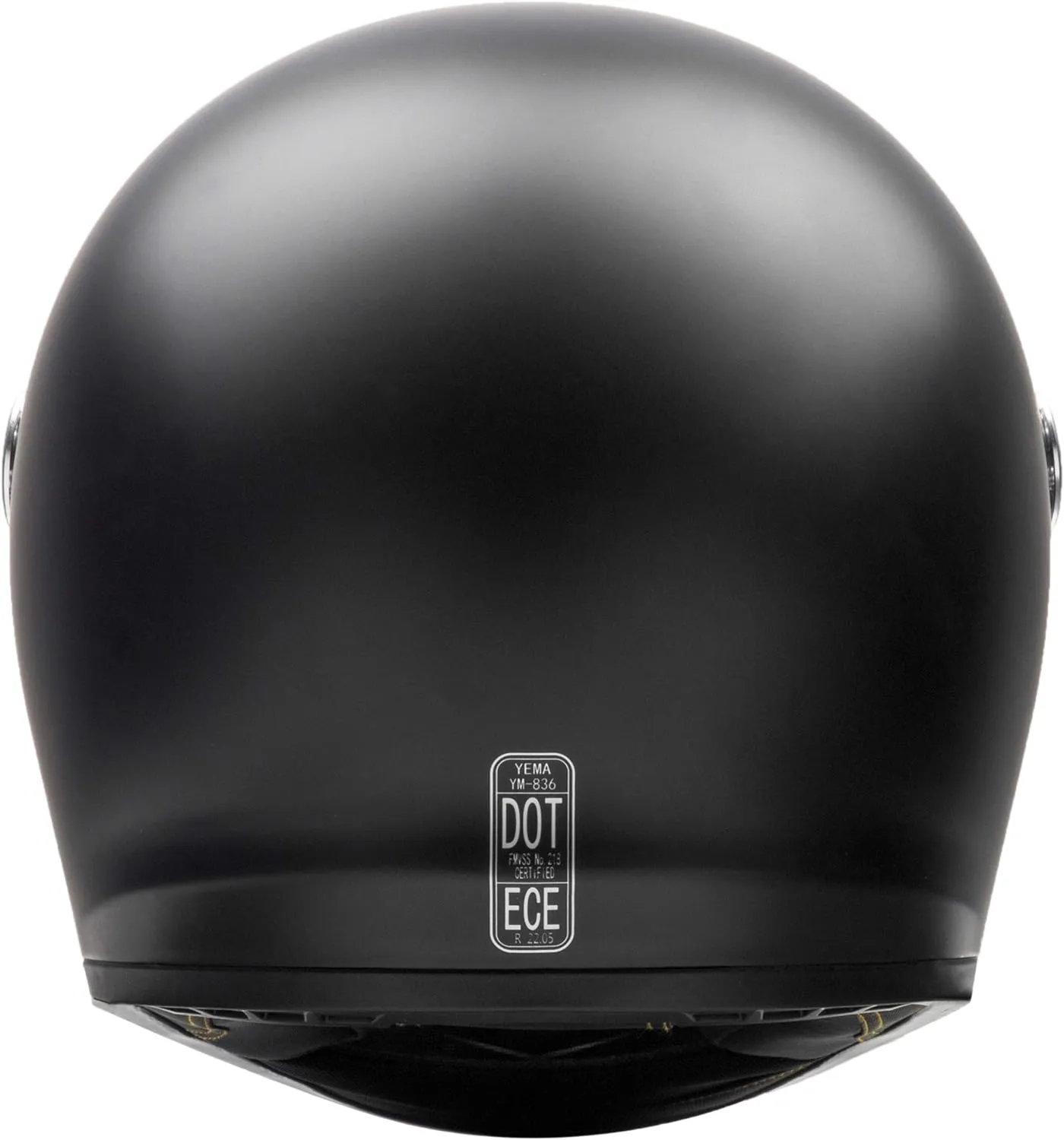 Motorcycle Full Face Helmet DOT and ECE Approved - YEMA Helmet YM-833 Motorbike Moped Street Bike Racing Crash Helmet with Clear Visor for Adult, Men and Women - Matte Black, L