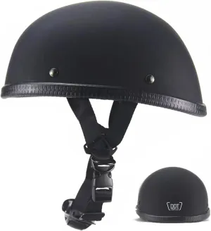 Motorcycle Half Helmet, DOT Approved Adult Men Women Retro Open Face Bike-Helmets, Bicycle/Skateboard Helmet for Adults, Bike, Skate, Scooter, Longboard Half Shell Helmet