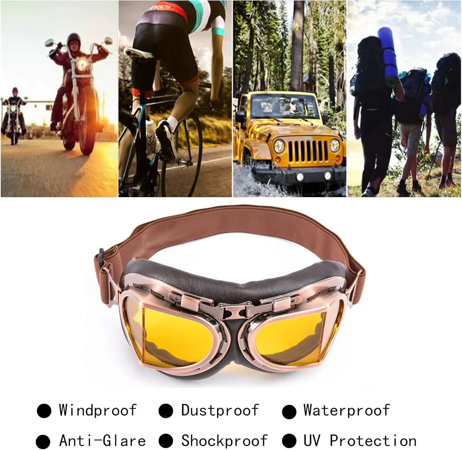 Motorcycle Half Helmet, DOT Approved Adult Men Women Retro Open Face Bike-Helmets, Bicycle/Skateboard Helmet for Adults, Bike, Skate, Scooter, Longboard Half Shell Helmet