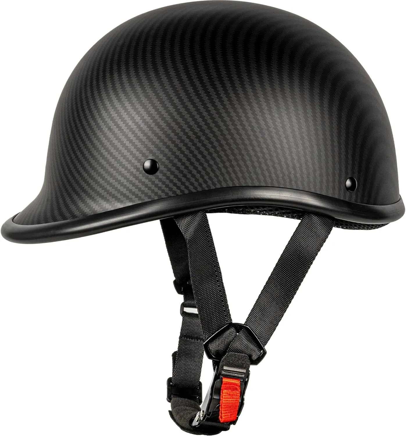 Motorcycle Helmet Half Shell Hawk Style Helmets Compact Lightweight Open Face for Motorcycle Street Bike Cruiser Moped- DOT Approved (Carbon Fiber, Medium)