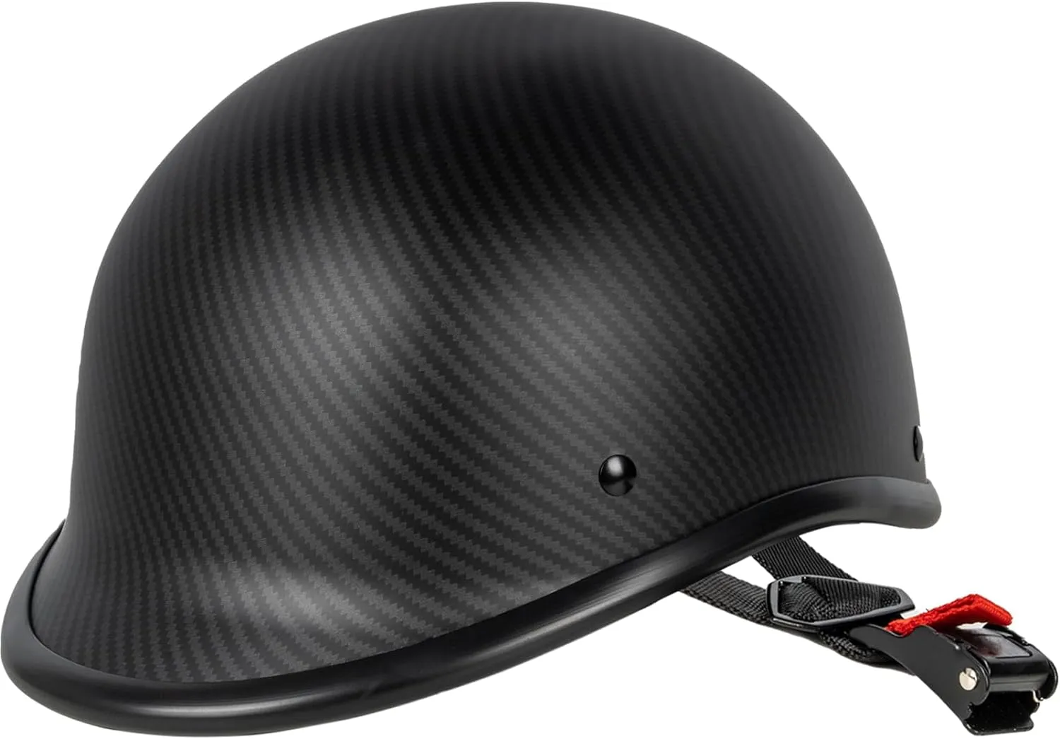 Motorcycle Helmet Half Shell Hawk Style Helmets Compact Lightweight Open Face for Motorcycle Street Bike Cruiser Moped- DOT Approved (Carbon Fiber, Medium)