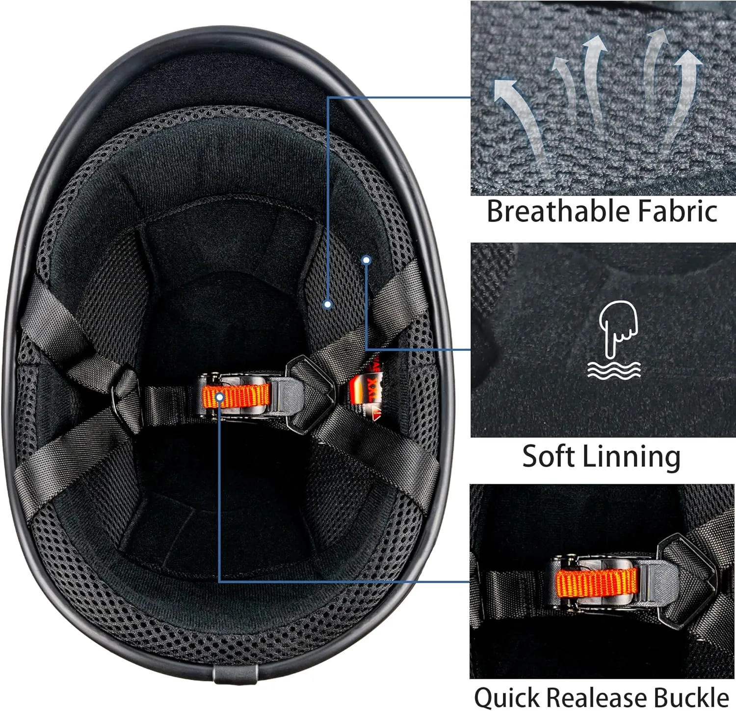 Motorcycle Helmet Half Shell Hawk Style Helmets Compact Lightweight Open Face for Motorcycle Street Bike Cruiser Moped- DOT Approved (Carbon Fiber, Medium)