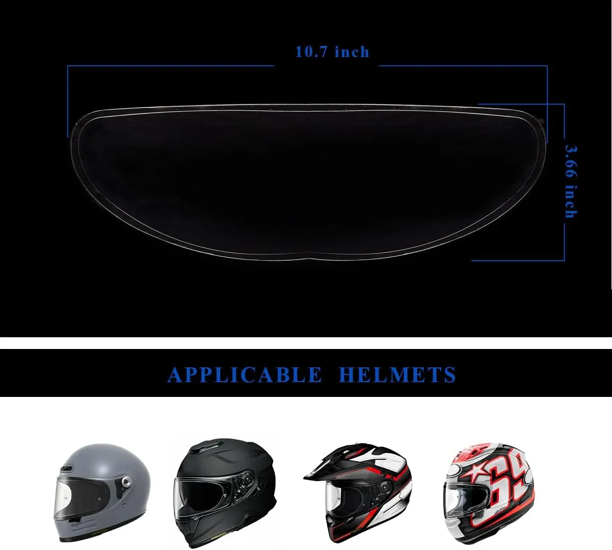 Motorcycle Helmet Visor Anti Fog Film - Helmet Face Shield Anti-fog Insert Fog-resistant Clear Visor for Riding in Humid Cold Weather,Easy to Install,No Glue Residue Left,Long-Term Effects,Ride Safe