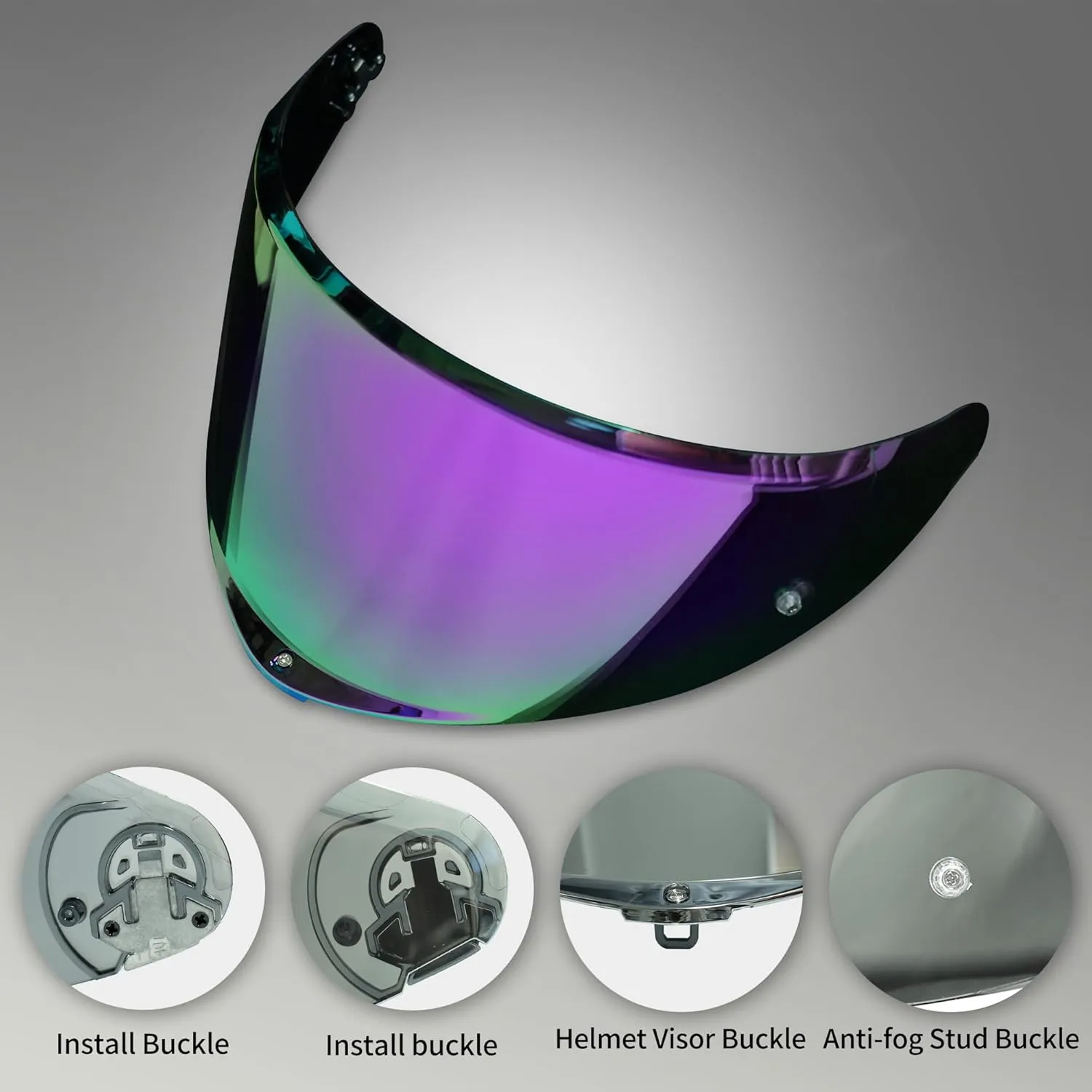 Motorcycle Helmet Visor Compatible with AGV K6/K6S (Bright purple)