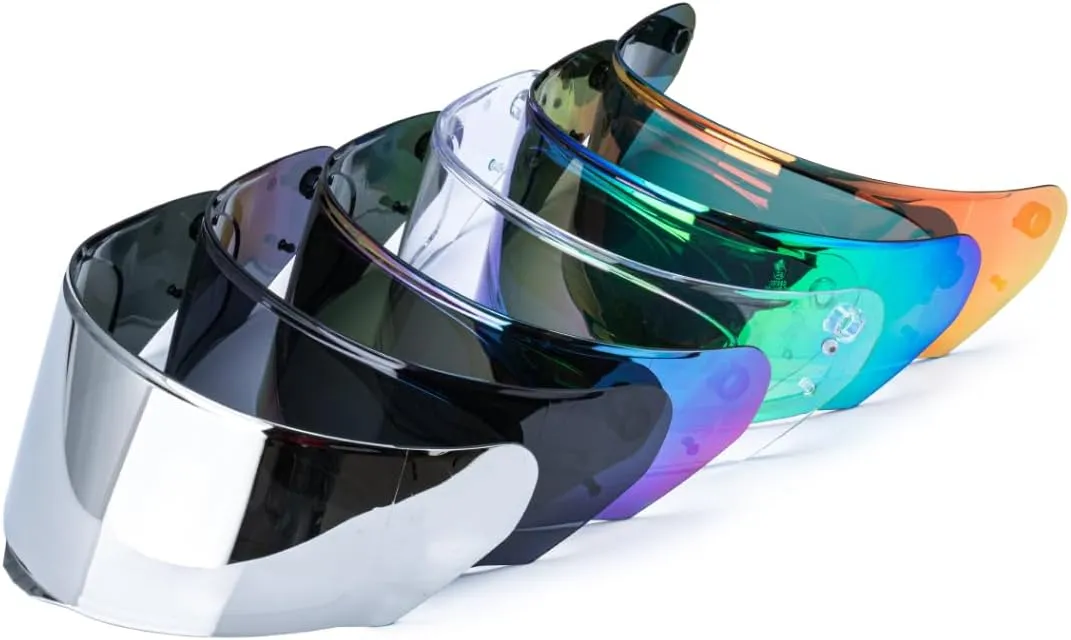 Motorcycle Helmet Visor for Assault/Rapid/Stream Outer Face Shield Motorcycle Helmet Accessories (Chrome Silver)