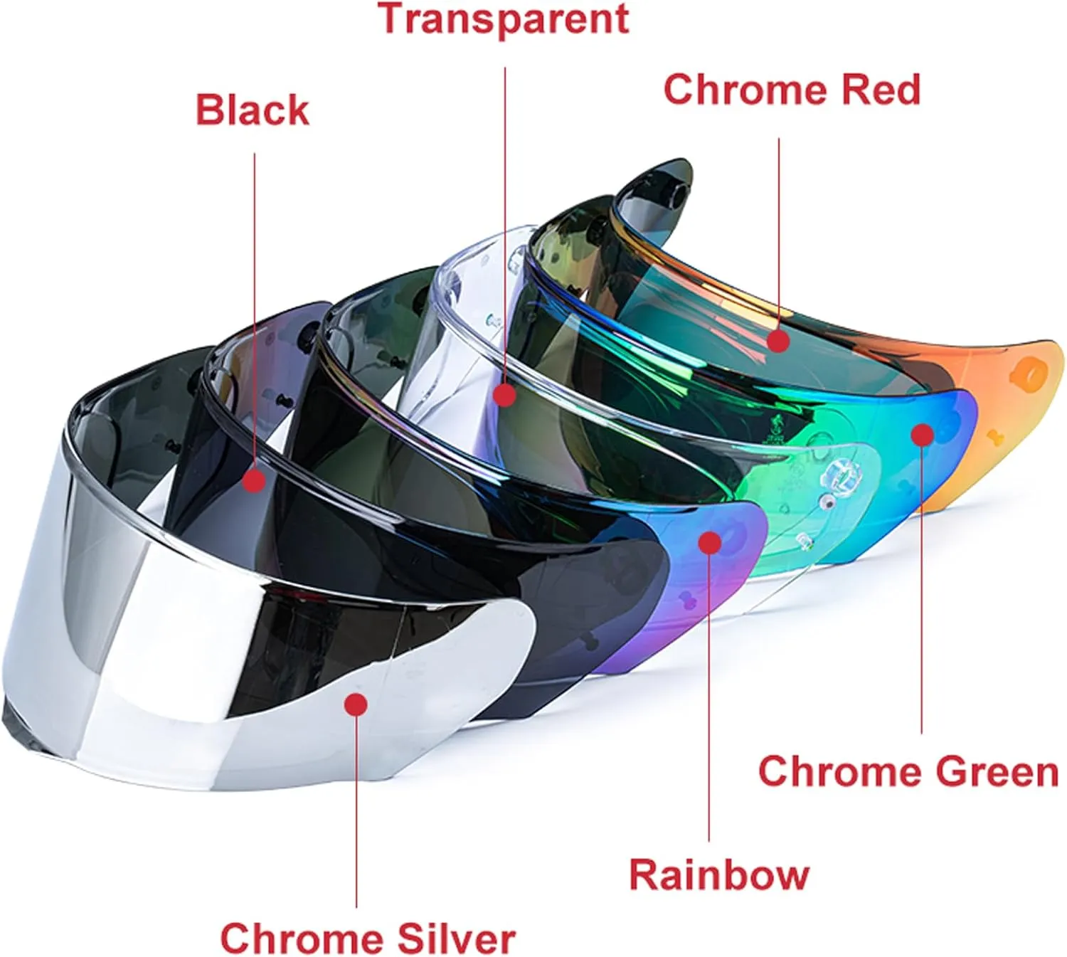 Motorcycle Helmet Visor for Assault/Rapid/Stream Outer Face Shield Motorcycle Helmet Accessories (Chrome Silver)