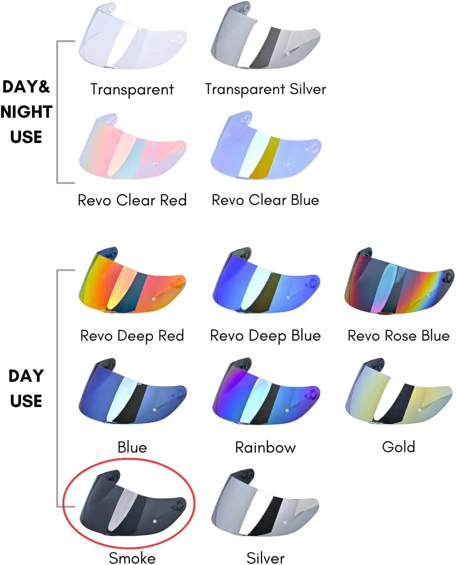 Motorcycle Helmet Visor for K1 K3SV K5 K5-S Visor Helmet Visor Replacement Uv Protection Anti-Scratch, Universal
