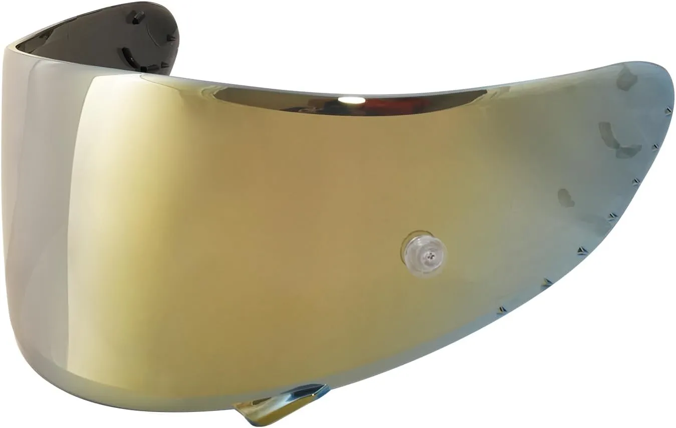 Motorcycle Helmet Visor for X-Fourteen X-Spirit III, RF-1200 and RF-SR Anti-Scratch Visor Shield Lens (Chrome Gold)