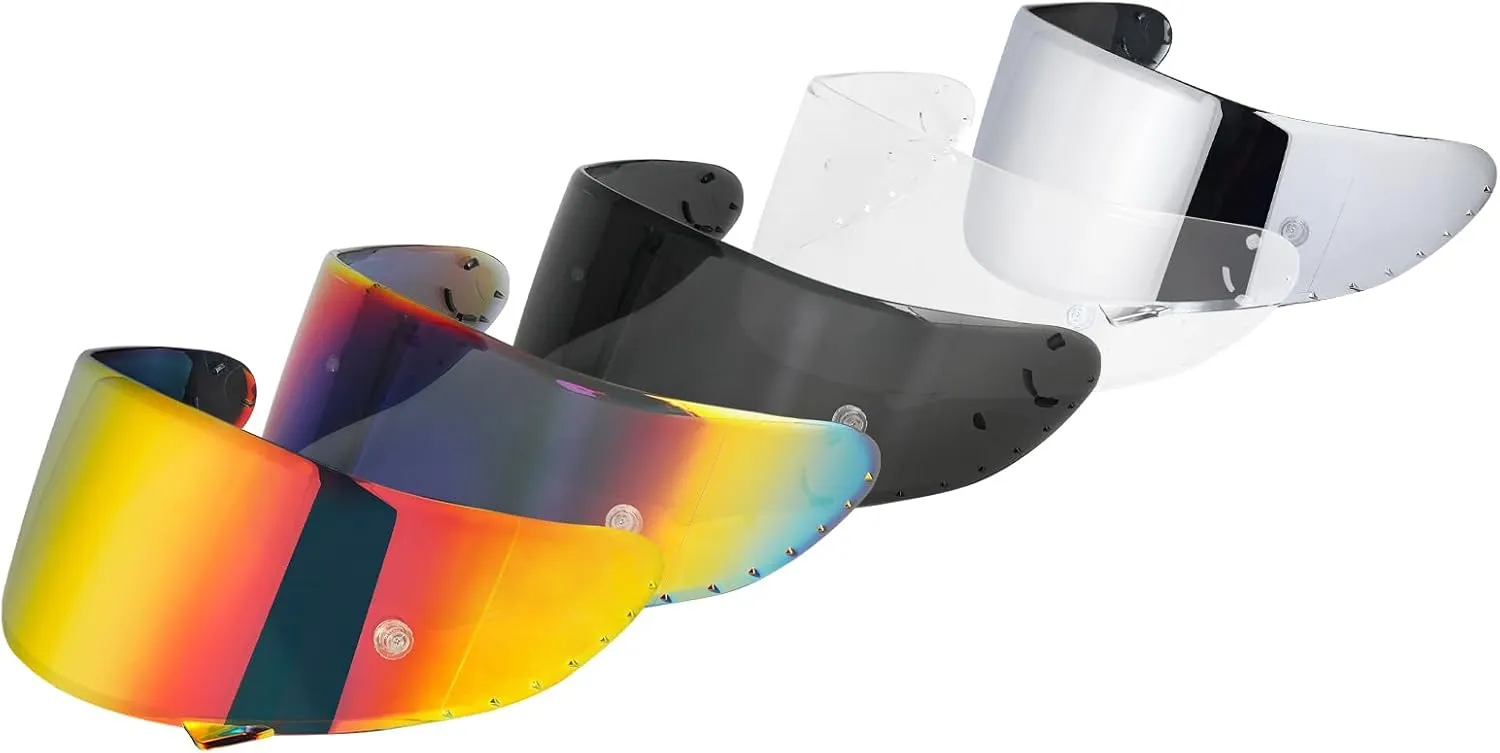 Motorcycle Helmet Visor for X-Fourteen X-Spirit III, RF-1200 and RF-SR Anti-Scratch Visor Shield Lens (Dark Red)