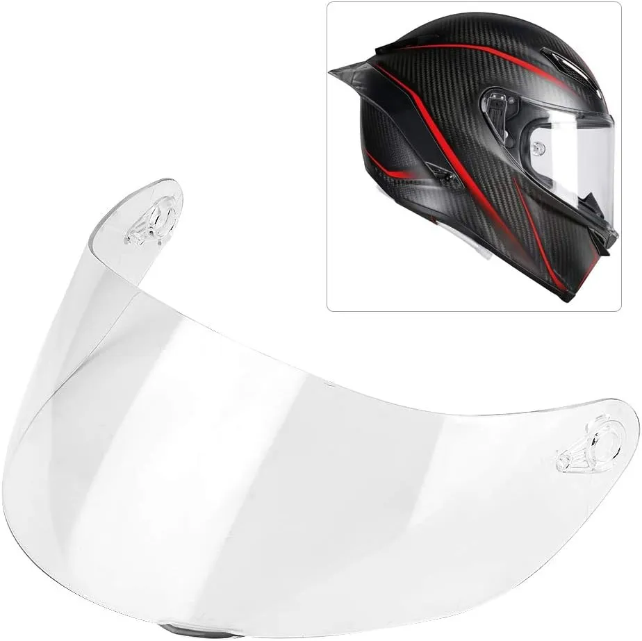 Motorcycle Helmet Visor, Motorcycle Wind Shield Helmet Lens Full Face Motorcycle Lens Visor Shield Helmet Visor Replacement Fit For AGV K1 K3 SV K5 K5‑S (Transparent)