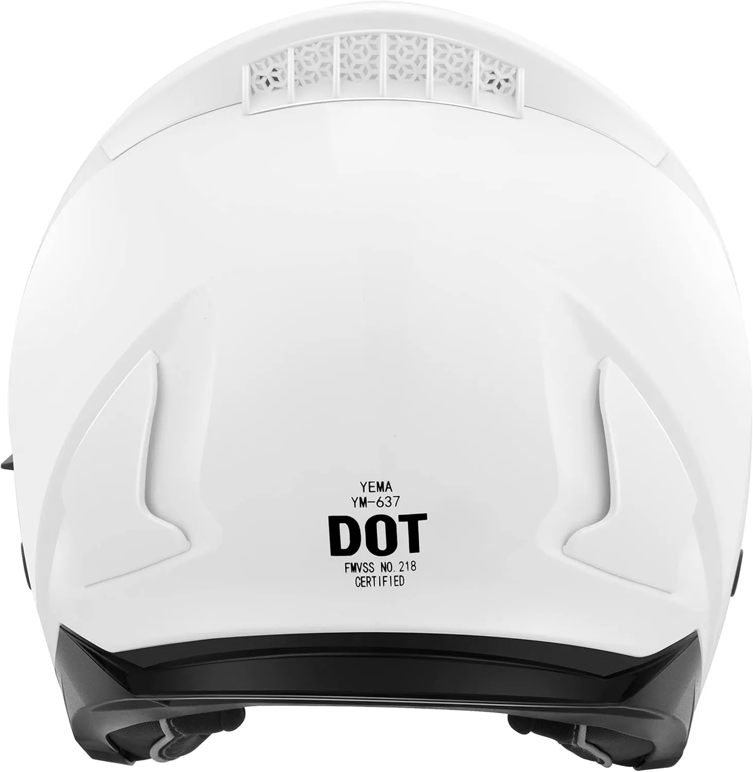 Motorcycle Open Face Helmet YEMA YM-637 DOT Approved 3/4 Half Helmet with Sun Visor for Adult Men Women