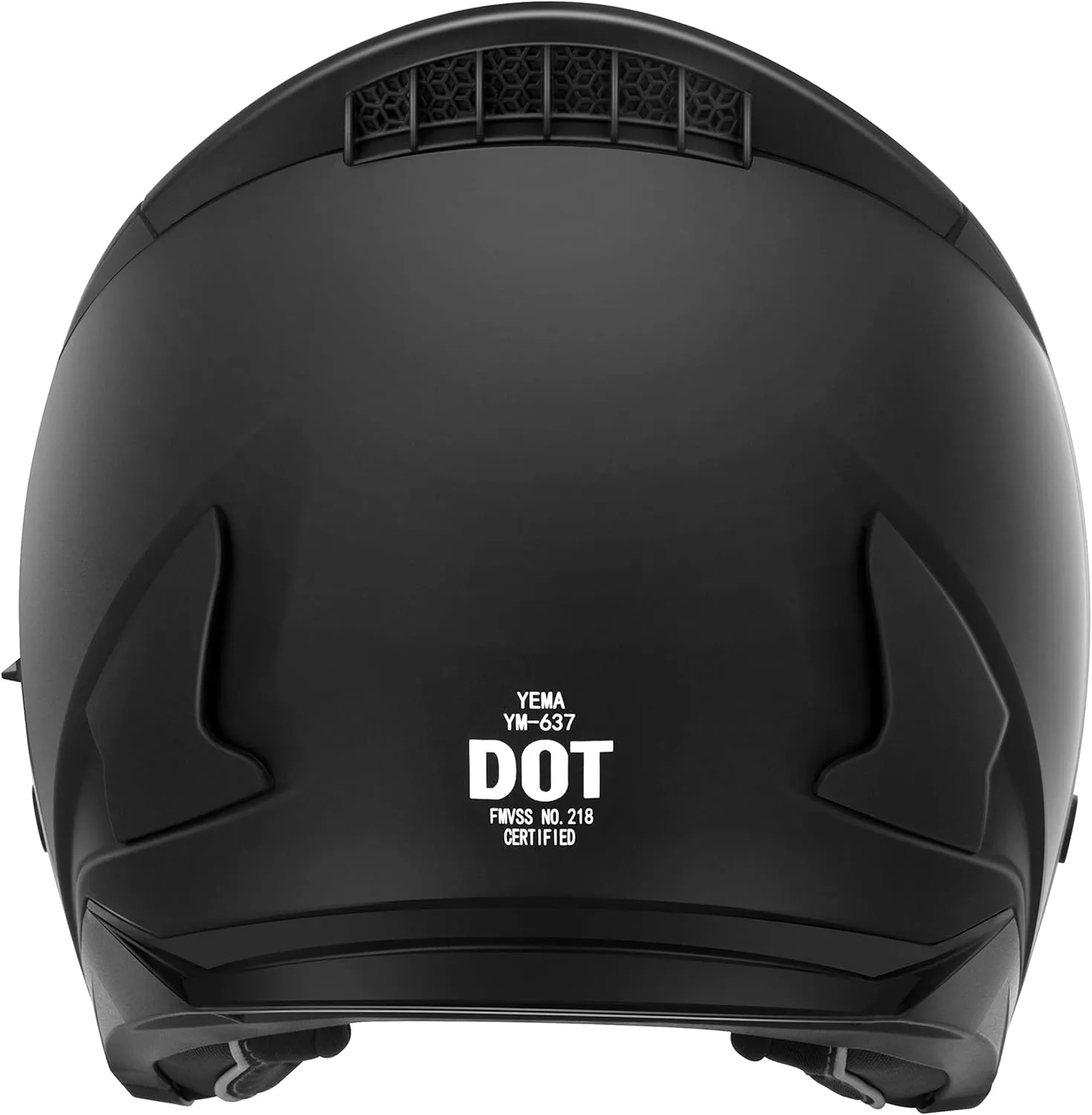 Motorcycle Open Face Helmet YEMA YM-637 DOT Approved 3/4 Half Helmet with Sun Visor for Adult Men Women