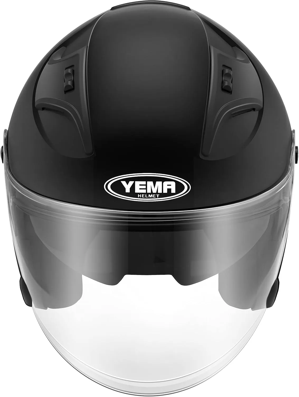 Motorcycle Open Face Helmet YEMA YM-637 DOT Approved 3/4 Half Helmet with Sun Visor for Adult Men Women