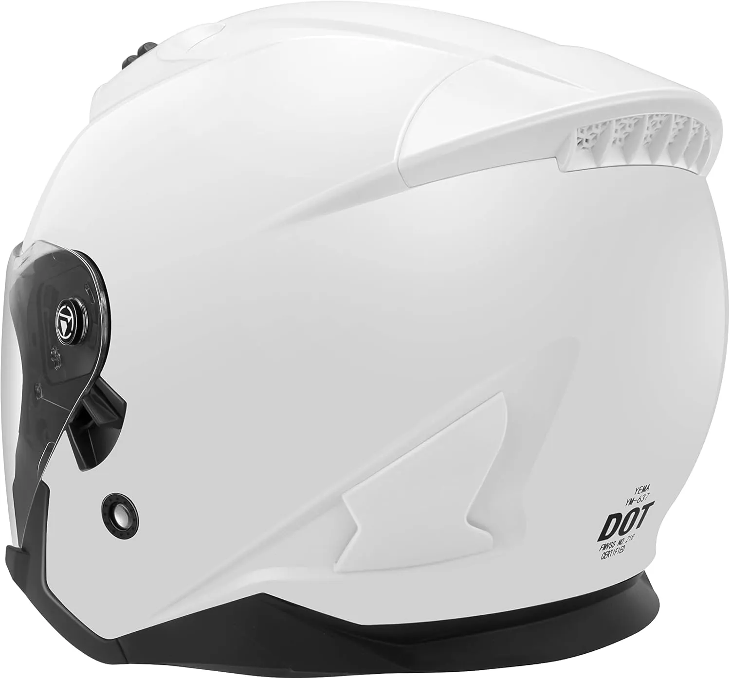 Motorcycle Open Face Helmet YEMA YM-637 DOT Approved 3/4 Half Helmet with Sun Visor for Adult Men Women